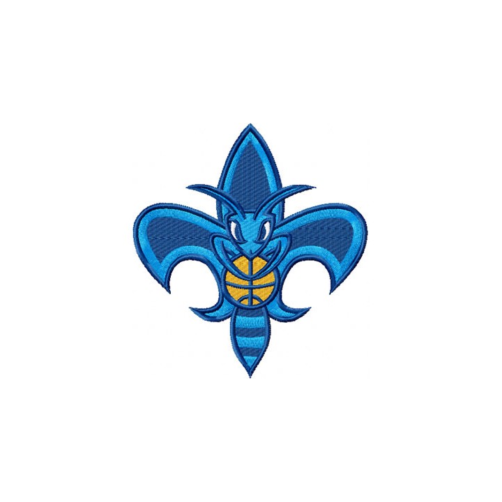 New Orleans Hornet mascot logo embroidery design - Embroidery Design