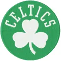 Boston Celtics Alternate Logo embroidery design showcasing intricate stitching patterns for basketball enthusiasts.
