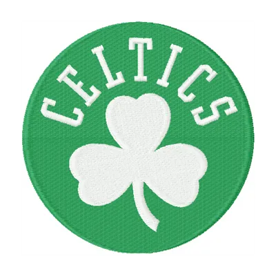 Boston Celtics Alternate Logo embroidery design showcasing intricate stitching patterns for basketball enthusiasts.