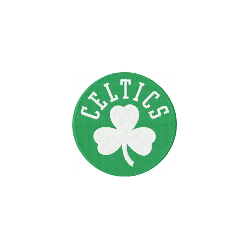 Boston Celtics Alternate Logo embroidery design showcasing intricate stitching patterns for basketball enthusiasts.