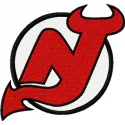 New Jersey Devils logo embroidery design featuring the iconic hockey team emblem for your stitching projects.