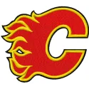 Calgary Flames Logo embroidery design featuring the iconic hockey team emblem for stitching on apparel and accessories.