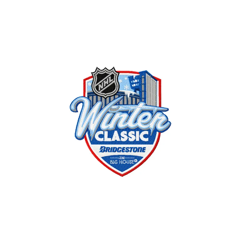 NHL Winter Classic Logo embroidery design showcasing intricate stitching for hockey enthusiasts.