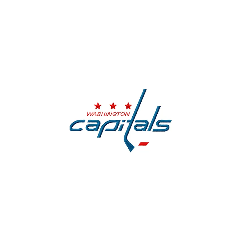 Washington Capitals logo embroidery design featuring vibrant colors, ideal for hockey fans to stitch on apparel and accessor…
