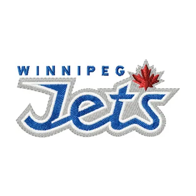 Jets NHL Logo 2 embroidery design showcasing the iconic hockey team emblem for stitching on apparel and accessories.