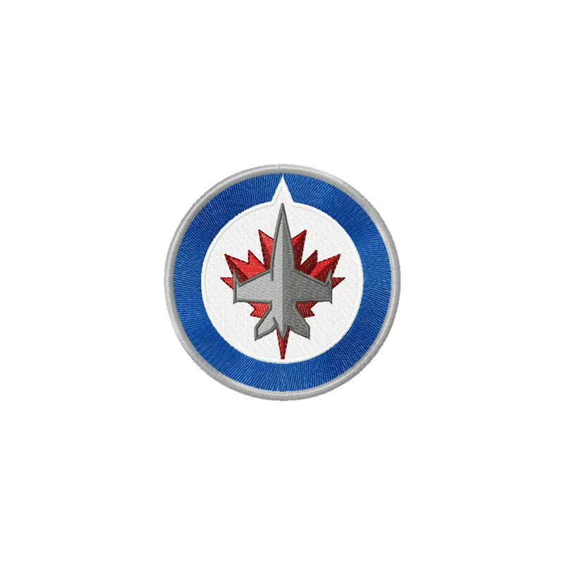 Jets NHL logo embroidery design preview showcasing a detailed stitching pattern for hockey enthusiasts.