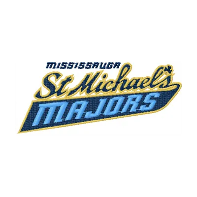 Embroidery design of the Mississauga St. Michael's Majors hockey team logo for creative stitching projects.
