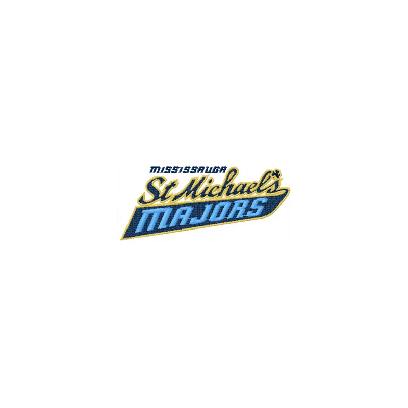 Embroidery design of the Mississauga St. Michael's Majors hockey team logo for creative stitching projects.