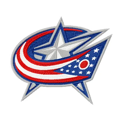 Columbus Blue Jackets primary logo embroidery design for hockey enthusiasts, showcasing detailed stitching patterns.