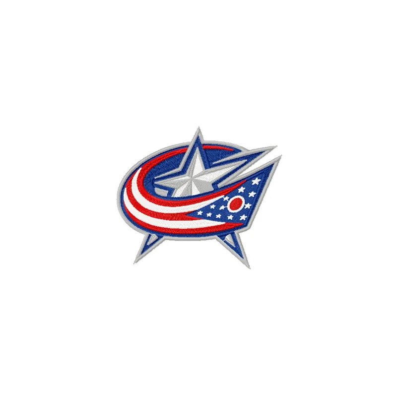 Columbus Blue Jackets primary logo embroidery design for hockey enthusiasts, showcasing detailed stitching patterns.
