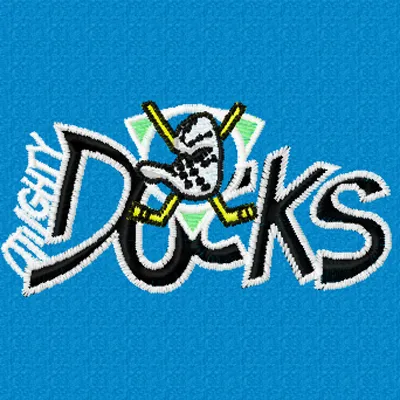 Embroidery design preview of the Anaheim Mighty Duck logo 3 featuring vibrant colors and detailed stitching.