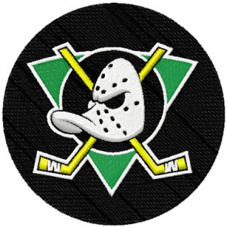 Anaheim Mighty Duck hockey club logo embroidery design - Embroidery Design