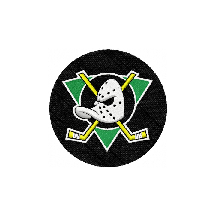 Anaheim Mighty Duck hockey club logo embroidery design - Embroidery Design