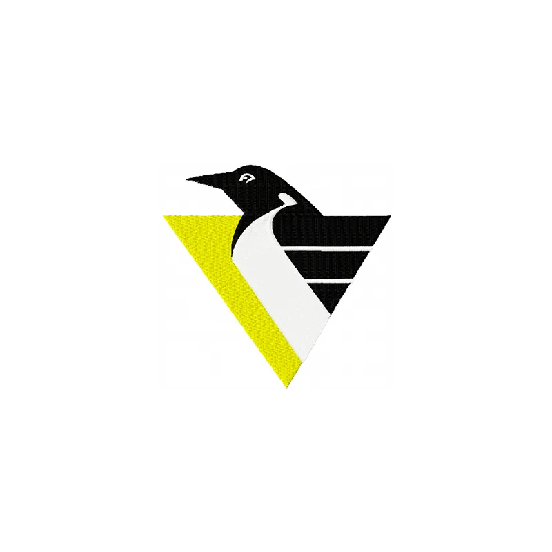 Pittsburgh Penguins hockey club logo embroidery design for stitching on apparel and accessories.