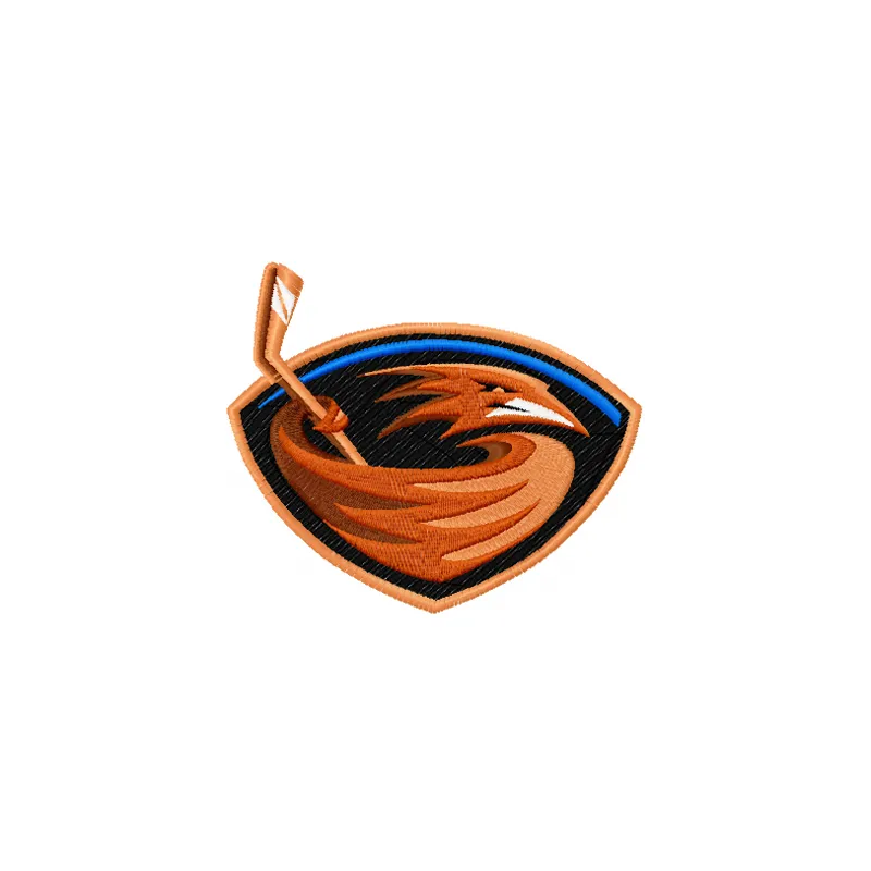 Preview of the Atlanta Thrashers Logo embroidery design, showcasing intricate stitching patterns for hockey enthusiasts.