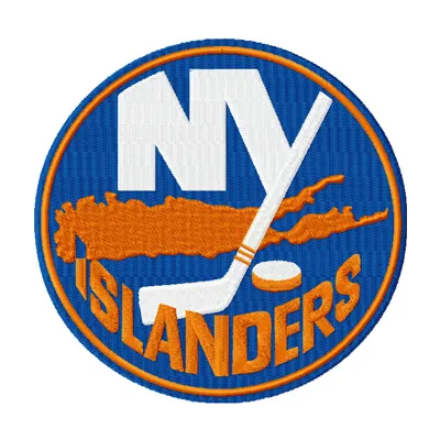 New York Islanders logo embroidery design showcasing team spirit for sports enthusiasts and crafters.
