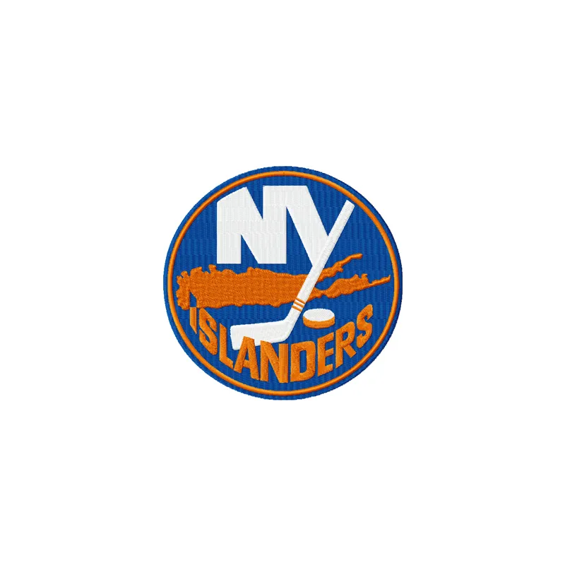 New York Islanders logo embroidery design showcasing team spirit for sports enthusiasts and crafters.