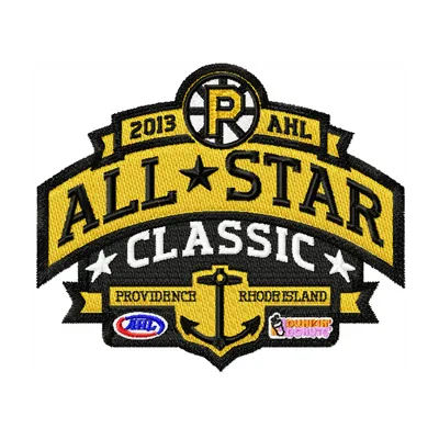 2013 Dunkin Donuts AHL All-Star Classic embroidery design showcasing a hockey team motif for stitching.