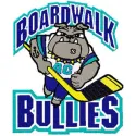 Atlantic City Boardwalk Bullies logo embroidery design showcasing vibrant stitching for hockey enthusiasts.