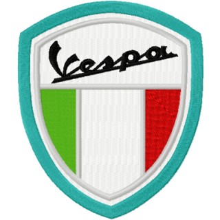Vespa Shield embroidery design - Embroidery Design