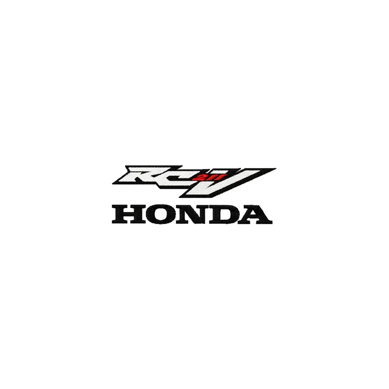 Honda RC 211v embroidery design showcasing a detailed stitched motif for motorsport enthusiasts.
