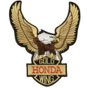 American style embroidery design featuring the Honda Goldwing logo, ideal for stitching on apparel and accessories.