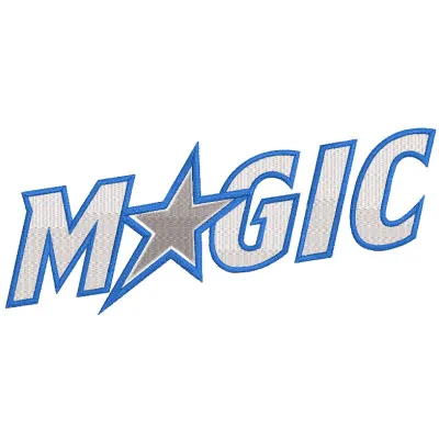 Embroidery design preview of the Orlando Magic Statement Edition jersey logo for machine stitching.