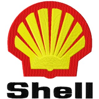 Shell logo embroidery design - Embroidery Design