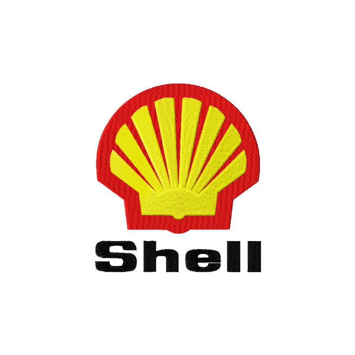 Shell logo embroidery design - Embroidery Design