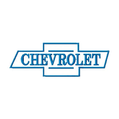Chevrolet logo embroidery design featuring intricate stitching patterns for automotive enthusiasts.