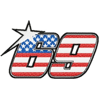 Nicky Hayden Kentucky Kid MotoGP #69 logo embroidery design - Embroidery Design