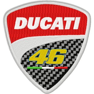 Ducati 46 Rossi logo embroidery design - Embroidery Design