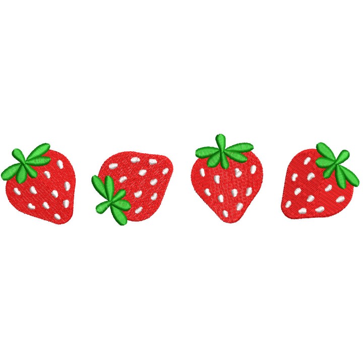 Strawberries embroidery design - Embroidery Design