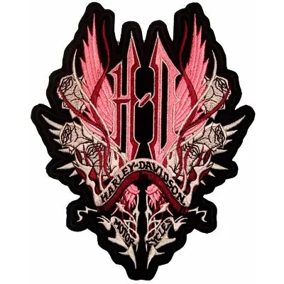 Harley Davidson Thorn embroidery design showcasing intricate stitching patterns for motorcycle enthusiasts.