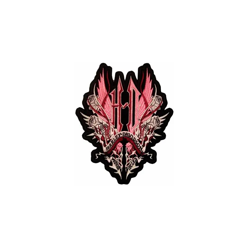 Harley Davidson Thorn embroidery design showcasing intricate stitching patterns for motorcycle enthusiasts.