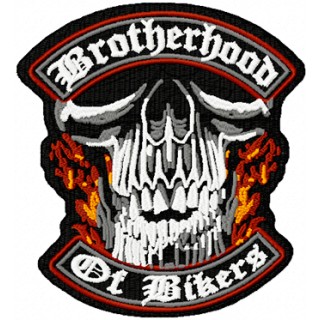 Brotherhood of Bikers patch embroidery design - Embroidery Design