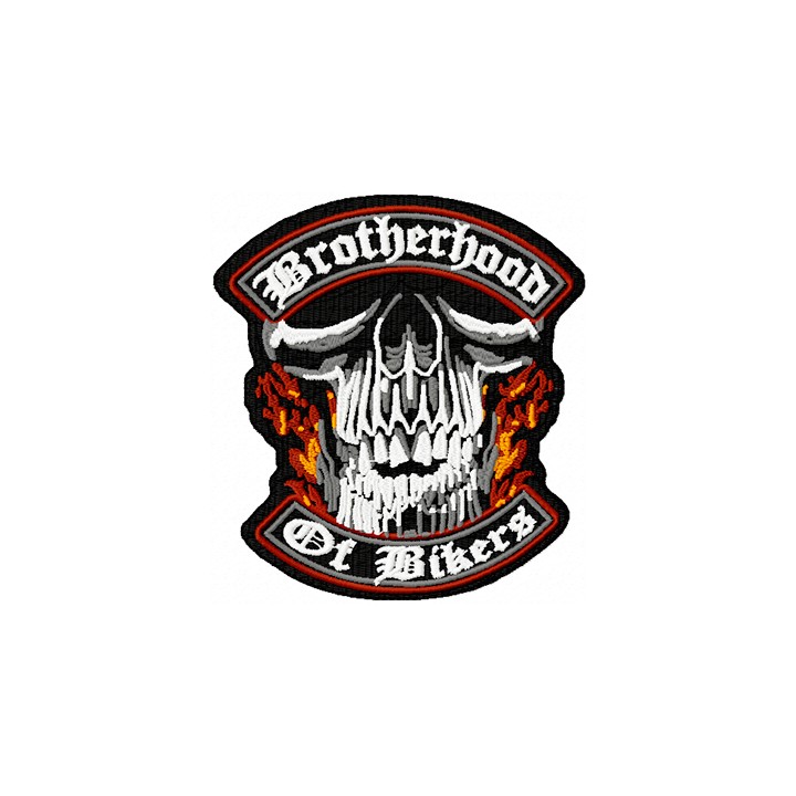 Brotherhood of Bikers patch embroidery design - Embroidery Design