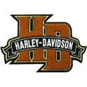 Harley Davidson Urban logo embroidery design, showcasing a bold stitched motif for auto and moto enthusiasts.