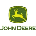 John Deere logo embroidery design preview showcasing intricate stitching patterns for auto and moto enthusiasts.