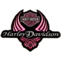 Harley Davidson Ladies logo embroidery design showcasing intricate stitching for automotive enthusiasts.