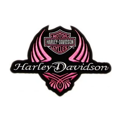 Harley Davidson Ladies logo embroidery design showcasing intricate stitching for automotive enthusiasts.