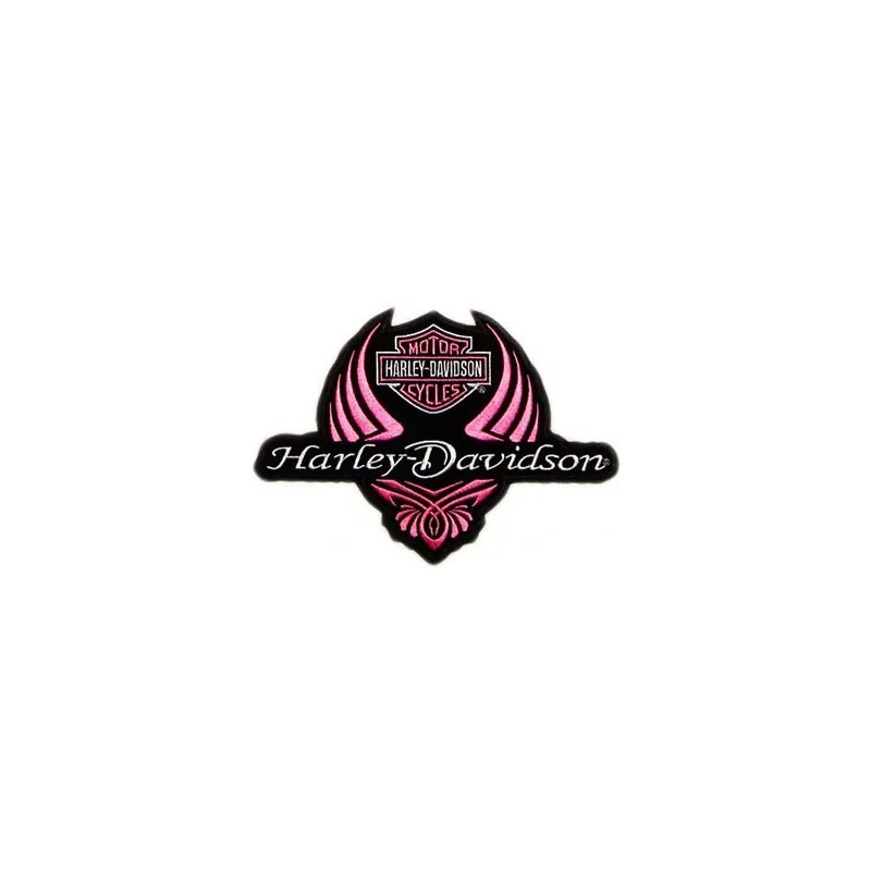 Harley Davidson Ladies logo embroidery design showcasing intricate stitching for automotive enthusiasts.