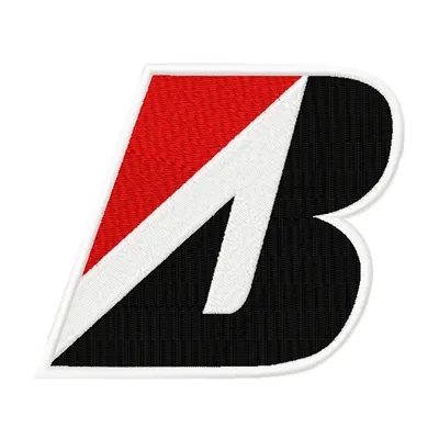 Bridgestone logo embroidery design showcased on a sleek cap, ideal for automotive enthusiasts and professionals.