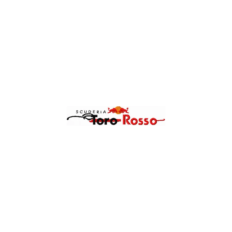 Toro Rosso logo embroidery design for auto and moto enthusiasts, ideal for caps and jackets.