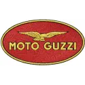 Embroidered Moto Guzzi logo design for auto and moto enthusiasts, showcasing intricate stitching patterns.
