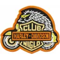 Niglo Harley Davidson Club logo embroidery design preview showcasing a bold stitched motif for auto and moto enthusiasts.
