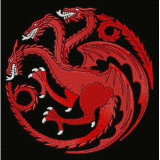 House Targaryen logo embroidery design - Embroidery Design