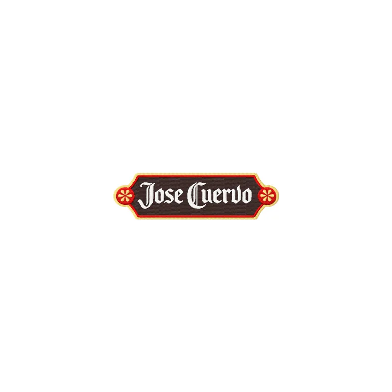 Jose Cuervo Logo embroidery design preview showcasing intricate stitching patterns for beverage branding.
