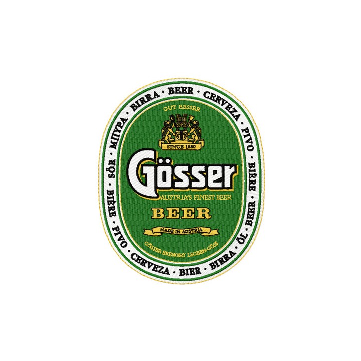 Gosser Beer logo embroidery design - Embroidery Design