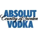 Embroidery design of the Absolut Vodka logo, ideal for stitching on apparel or accessories.